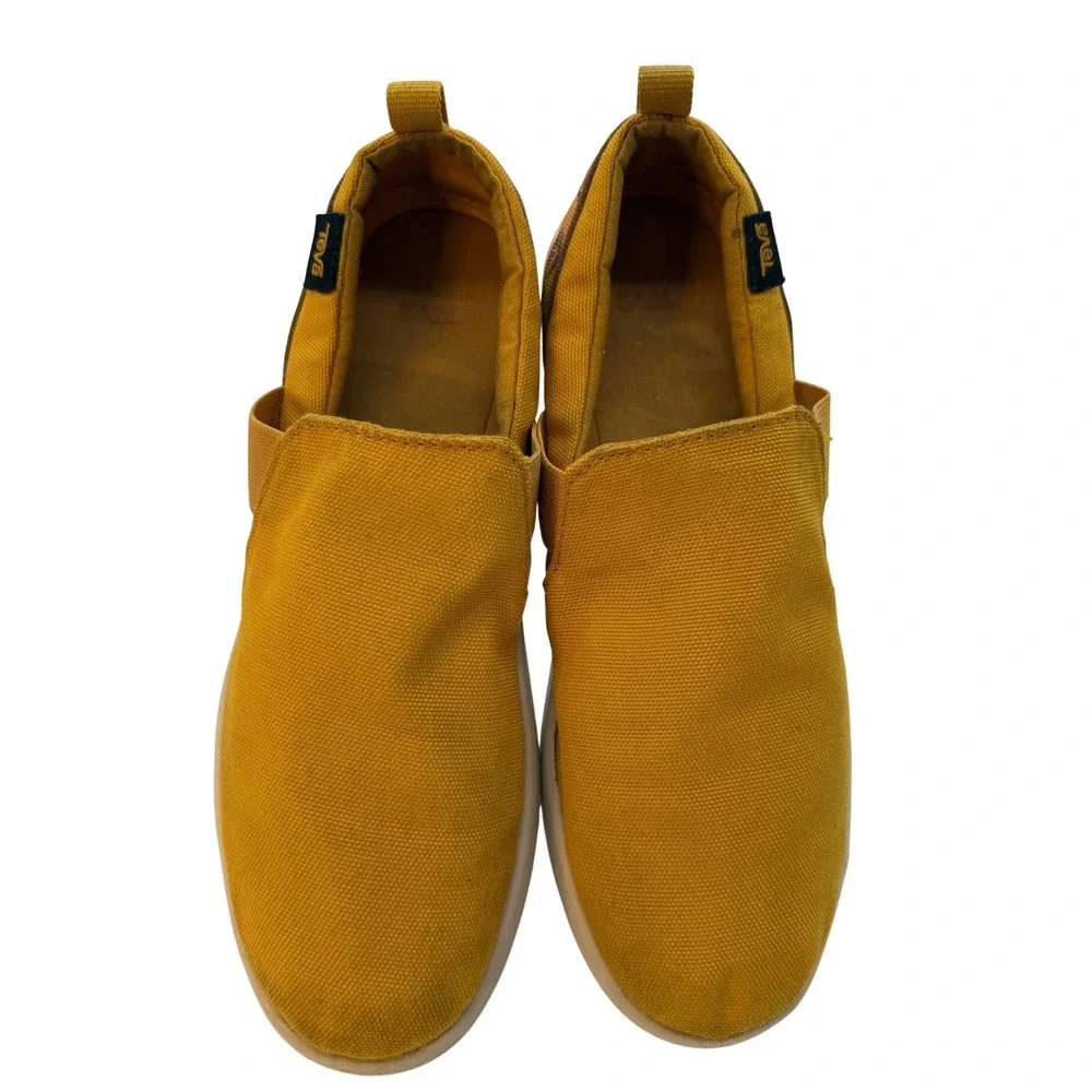 Teva Ember Moc Shoes Womens 9 Yellow Canvas Slip On Outdoor Camping Gorpcore